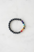 Load image into Gallery viewer, 7 Shakra Bracelet Very Long Product Title For Testing Purpose 7 chakra bracelet, in blue or black.